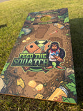 Feed The Squatch Cornhole Board Wraps
